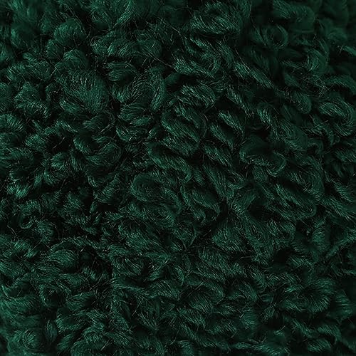 Miniatura 2 de 1 madeja La Mia - Hilo rizado y esponjoso retro para tejer y ganchillo, 80% acrílico, 3.53oz (3.5 onzas)  328.1ft (109 yardas), verde oscuro - LM8103