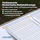 LIEKUMM Rampe de Fauteuil Roulant, 60 x72 cm Accès Handicapé, Capacité 300KG pour Maison, Marches, Escaliers, Portes, Rampe Pliante en Aluminium - 6