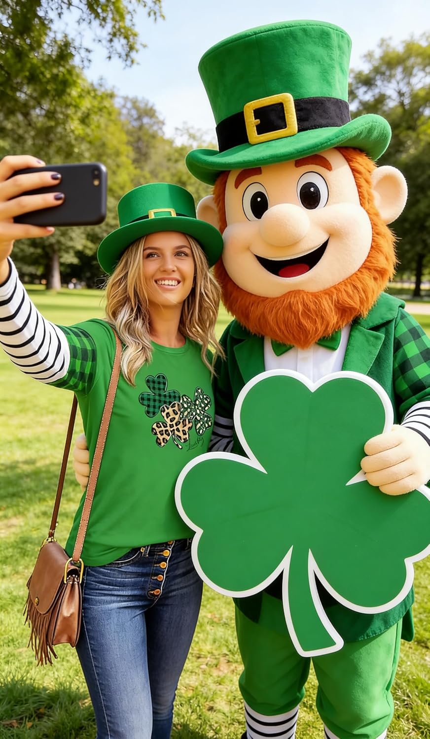 St. Patrick's Day Tshirt Women Lucky Clover Print Irish Shirt Splicing Long Sleeve Raglan Tees Baseball Tops - Image 2