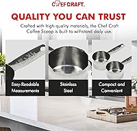Vista 6 de Chef Craft Select - Medidor de café, 4 pulgadas 2 cucharadas, acero inoxidable (paquete de 2)