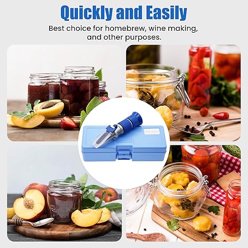 Miniatura 6 de Hidrómetro de refractómetro Brix Rango 0-90% con refractómetro ATC para frutas líquidas Enlatados Alimentos Enlatados Prueba de contenido de azúcar