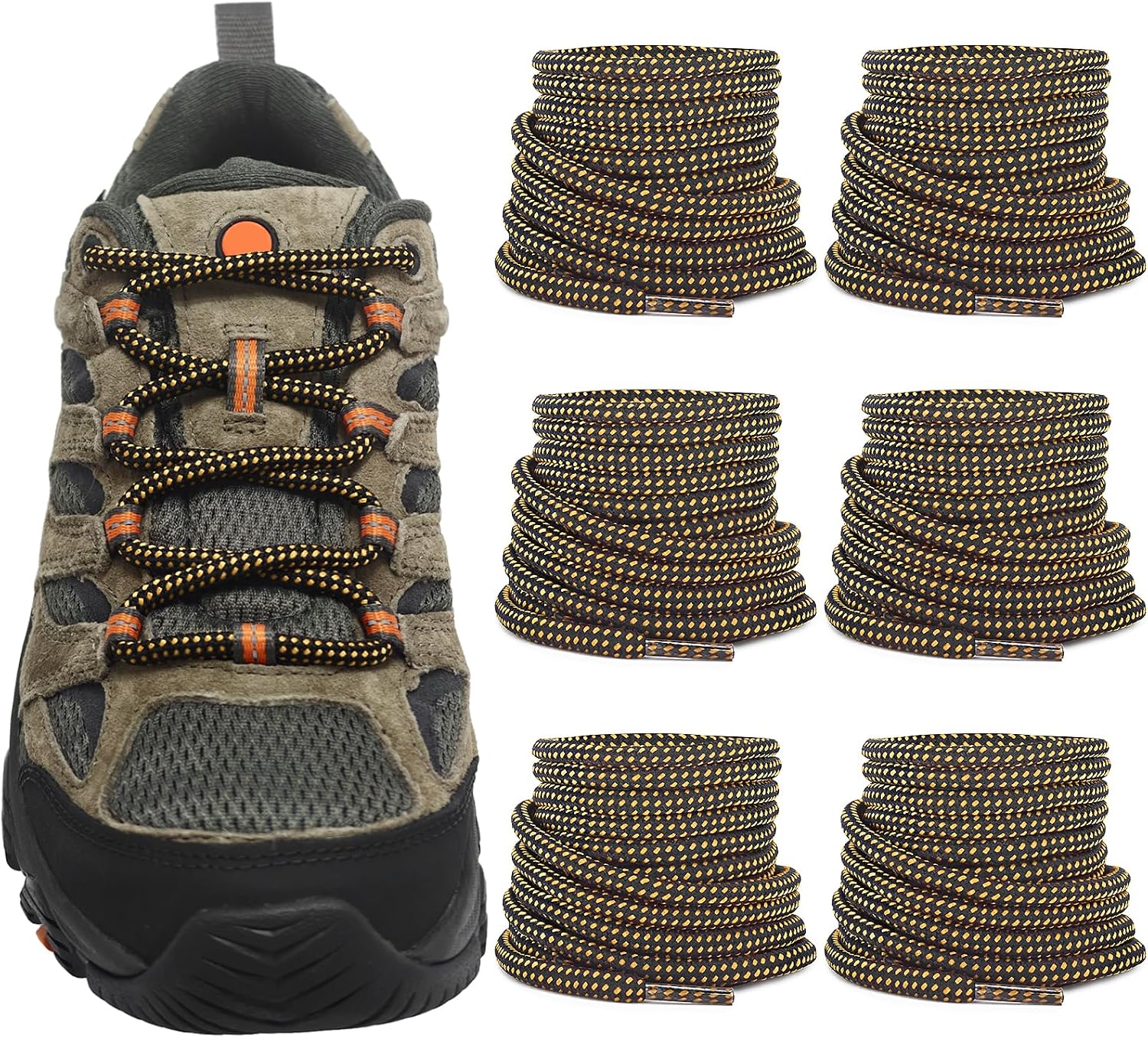 3 Pairs Hiking Shoelaces for Merrell Moab 3, Moab Speed 2