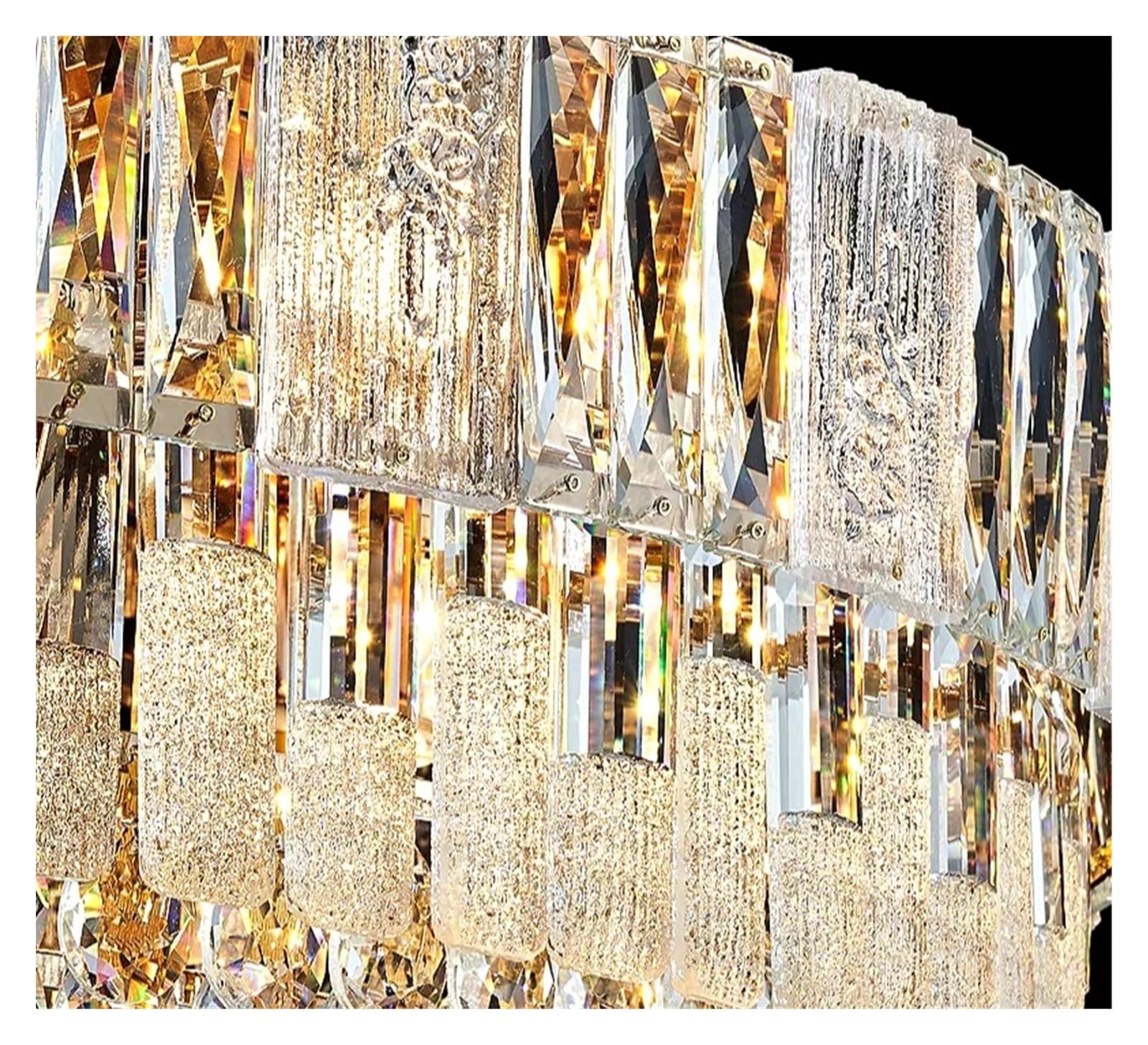 Genérico Lámparas de araña, Luces de techo LED cristal modernas, lámparas acero inoxidable alta gama, accesorios iluminación for decoración Villa y restaurante(60cm,White)