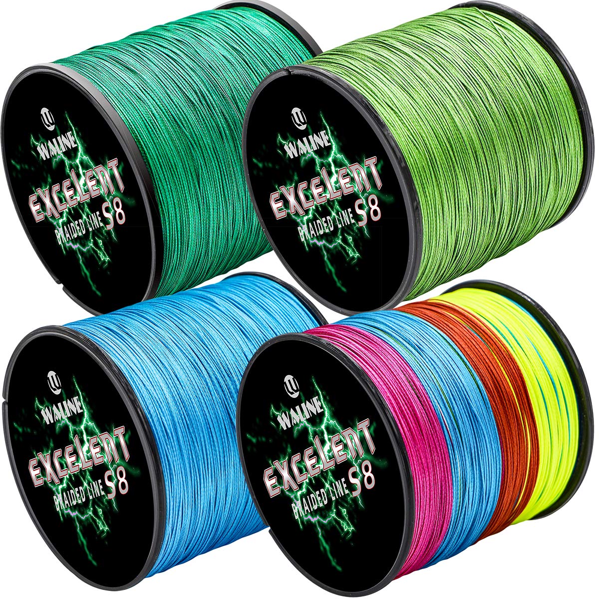 Waline Super Strong 300 m 500 m PE Braided Fishing Line 8 Strands Multifilament Fishing Line 20 lb-80 lb Sea Fishing Braided Line (Multi-Colour - Image 4