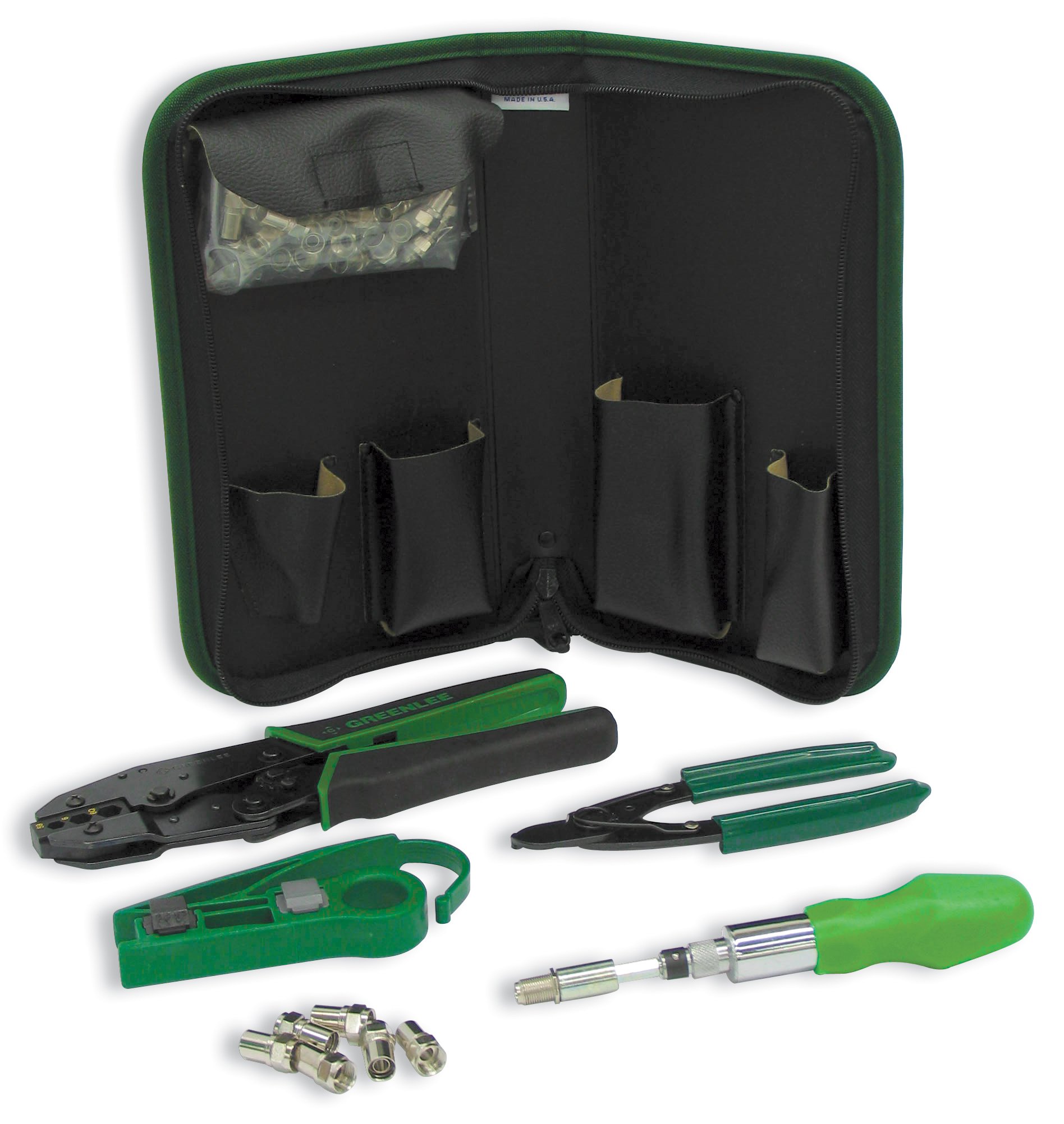 Kit Greenlee 45466 câble TV coaxial pour rénovation maison