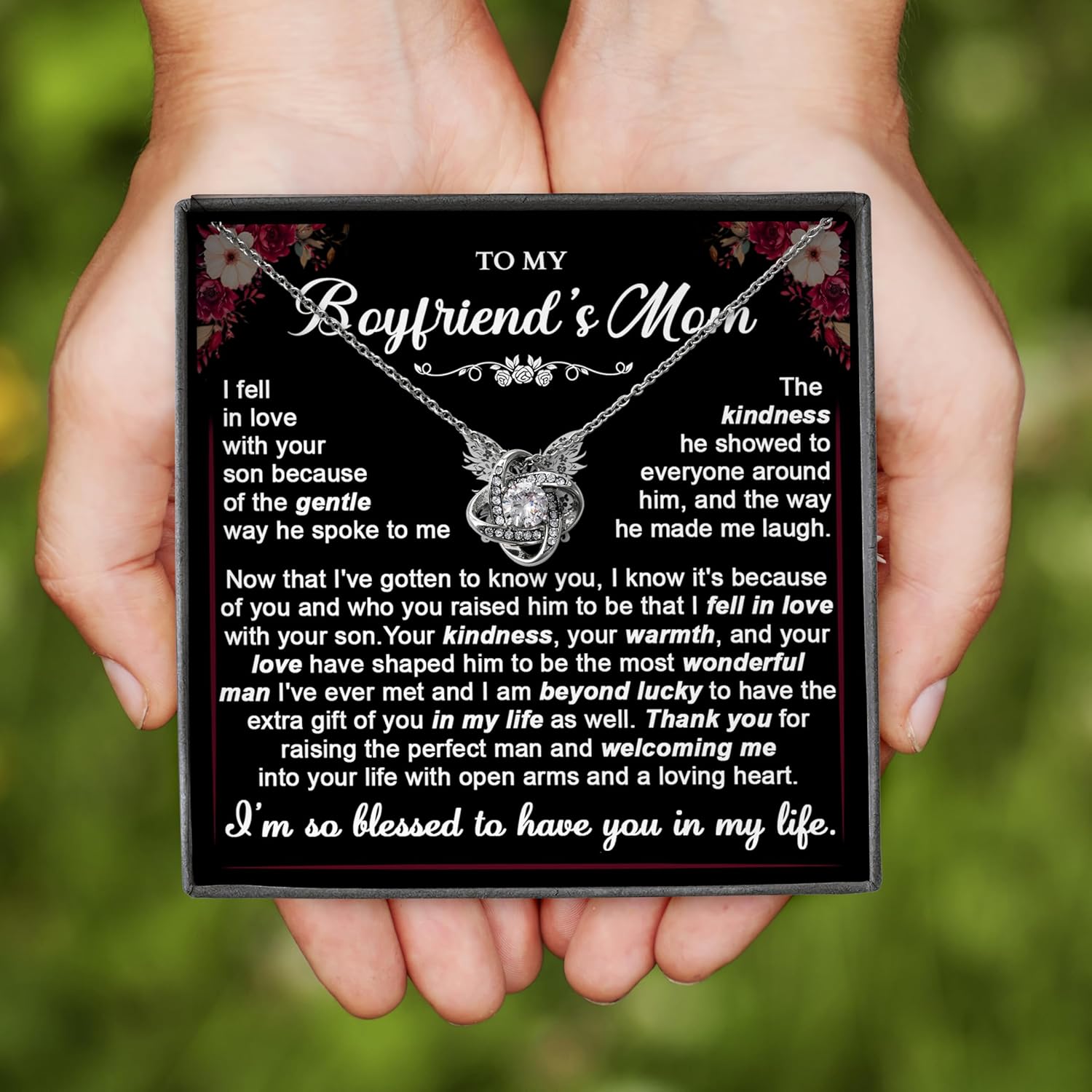 To My Boyfriend's Mom Necklace - Birthday Gift, Mom's Gift From Girlfriend - Image 3