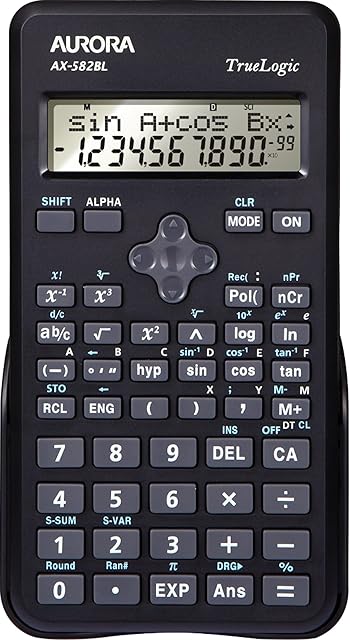 Aurora AX-582BL Scientific Calculator - Black