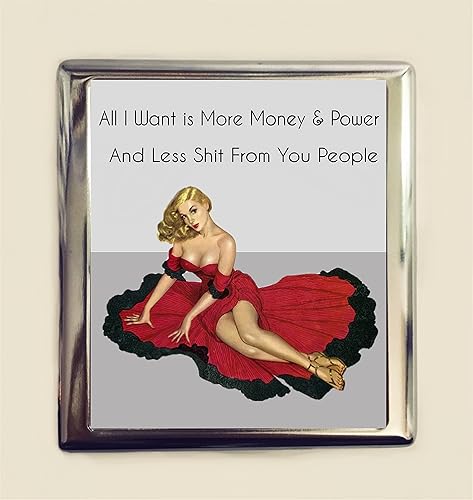 Funny Business Card Holder - Funny Quotes And Sayings Leatherette Business Card Holder Single Sided Personalized Youcustomizeit / About this item funny cat design card holder decorated with genuine mother of pearl stainless steel inox engraved 3.7w x 2.4d x 0.28 h (9.2 x 6cm x 0.7cm), 55g