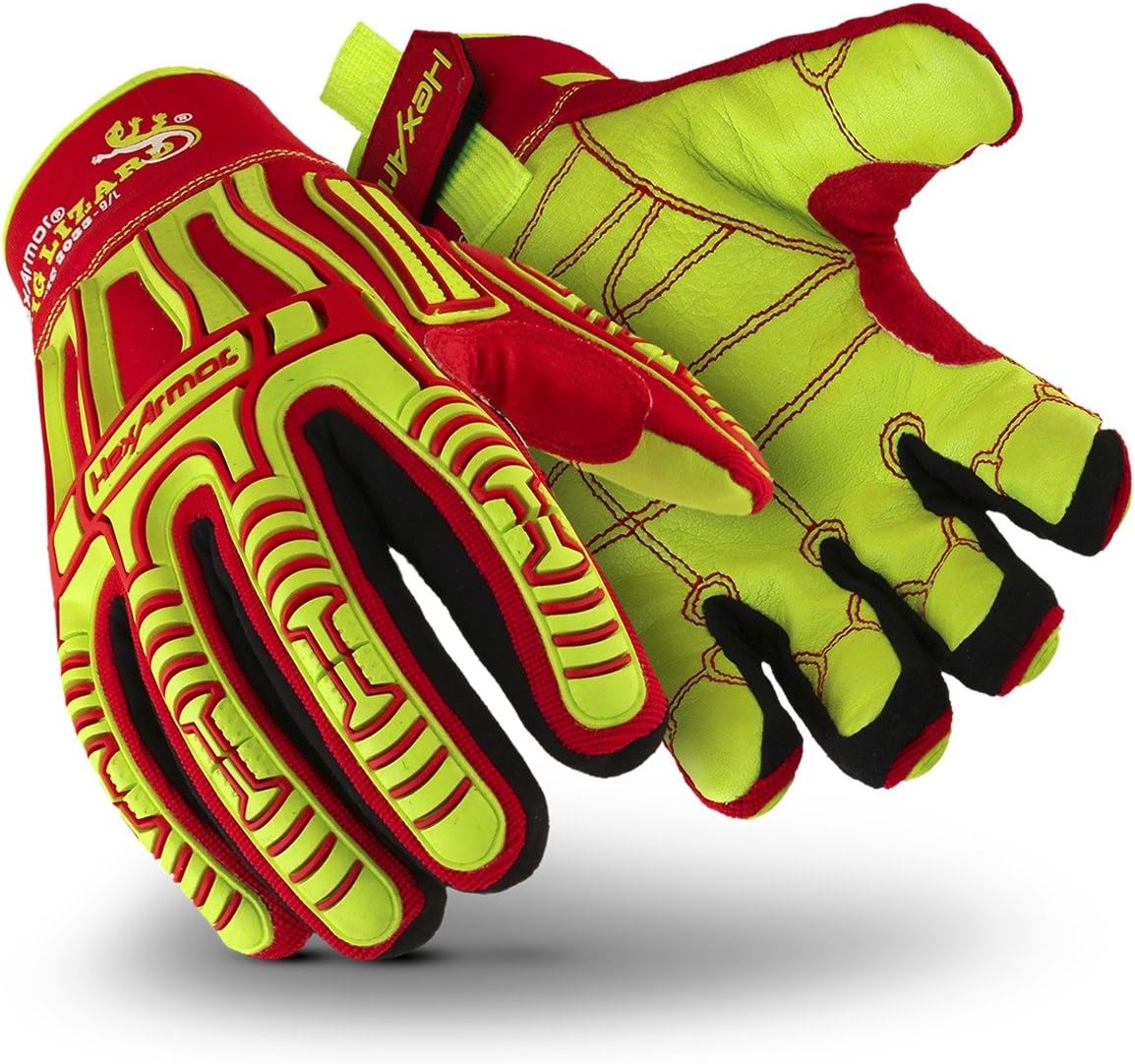 Medium HexArmor Rig Lizard 2030 Firm Grip Impact Work Gloves