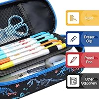 Vista 5 de Estuche para lápices Bagseri para niños - Bonito estuche para lápices para niños, estuche organizador de lápices de gran capacidad para estudiantes