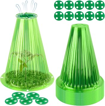 UQM 30 Pack Garden Cloches for Plants with Rotary Vent Cover Reusable