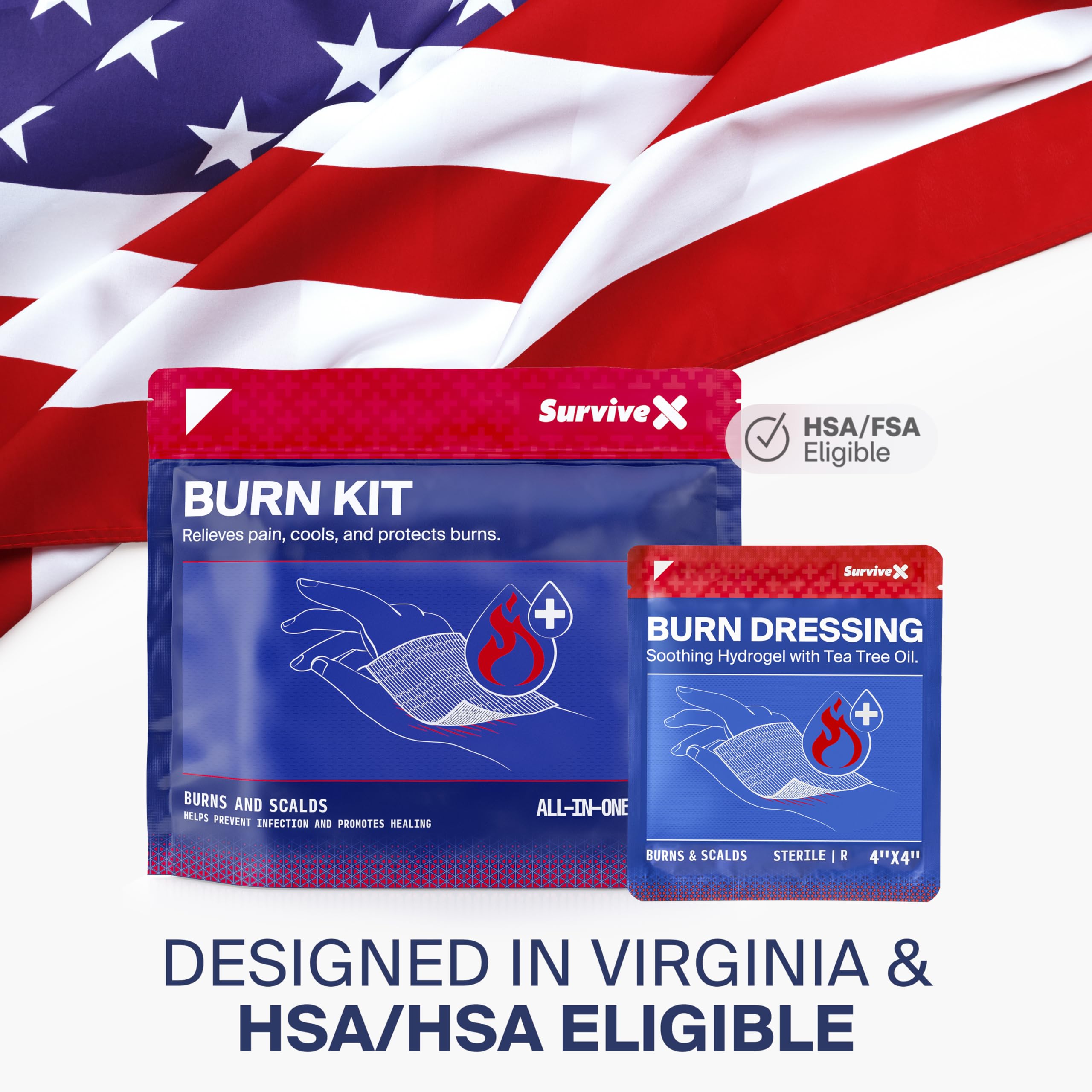 SurviveX Burn Care Kit - Cooling Hydrogel Dressings with Tea Tree Oil — Amazon image 9