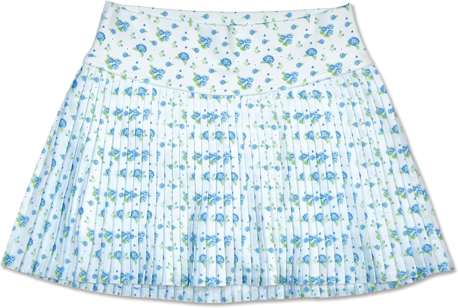iscream Big Girls Spandex Blend Stretchy Pleated Sweet Print Skort for Casual and Sports Wear