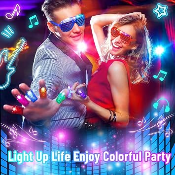 LED Finger Light, LED Party Finger Lights Finger Flashlight Party Favor Lights Finger Rave Lights (30 Pieces, Blue)