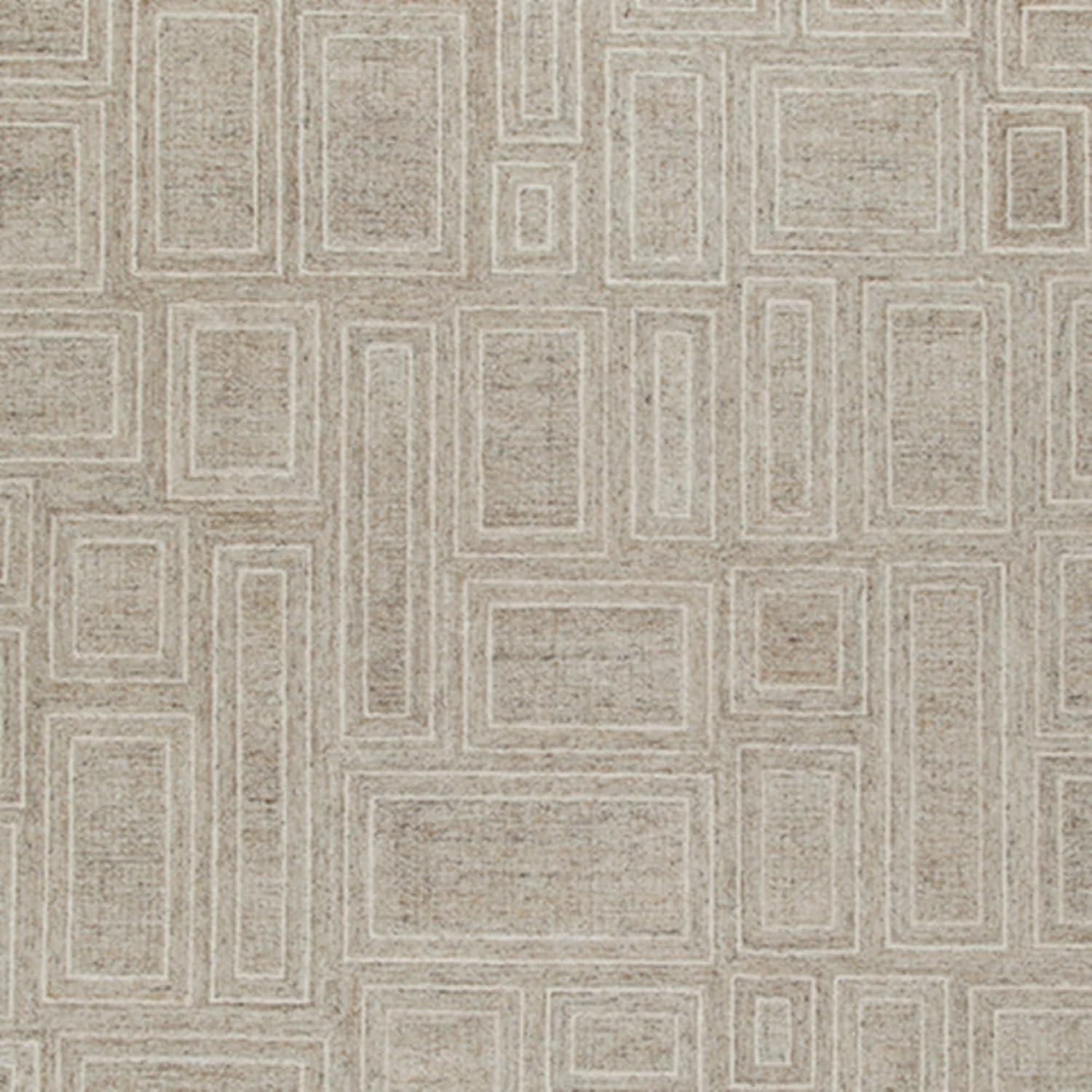 BOWERY HILL Contemporary Extra Large Rug, 10' x 14', Hand-Tufted Wool and Polyester, Gray & Ivory, Geometric Design, Cotton Backing, Soft Pile Rectangle Area Rug for Living Room or Casual Spaces