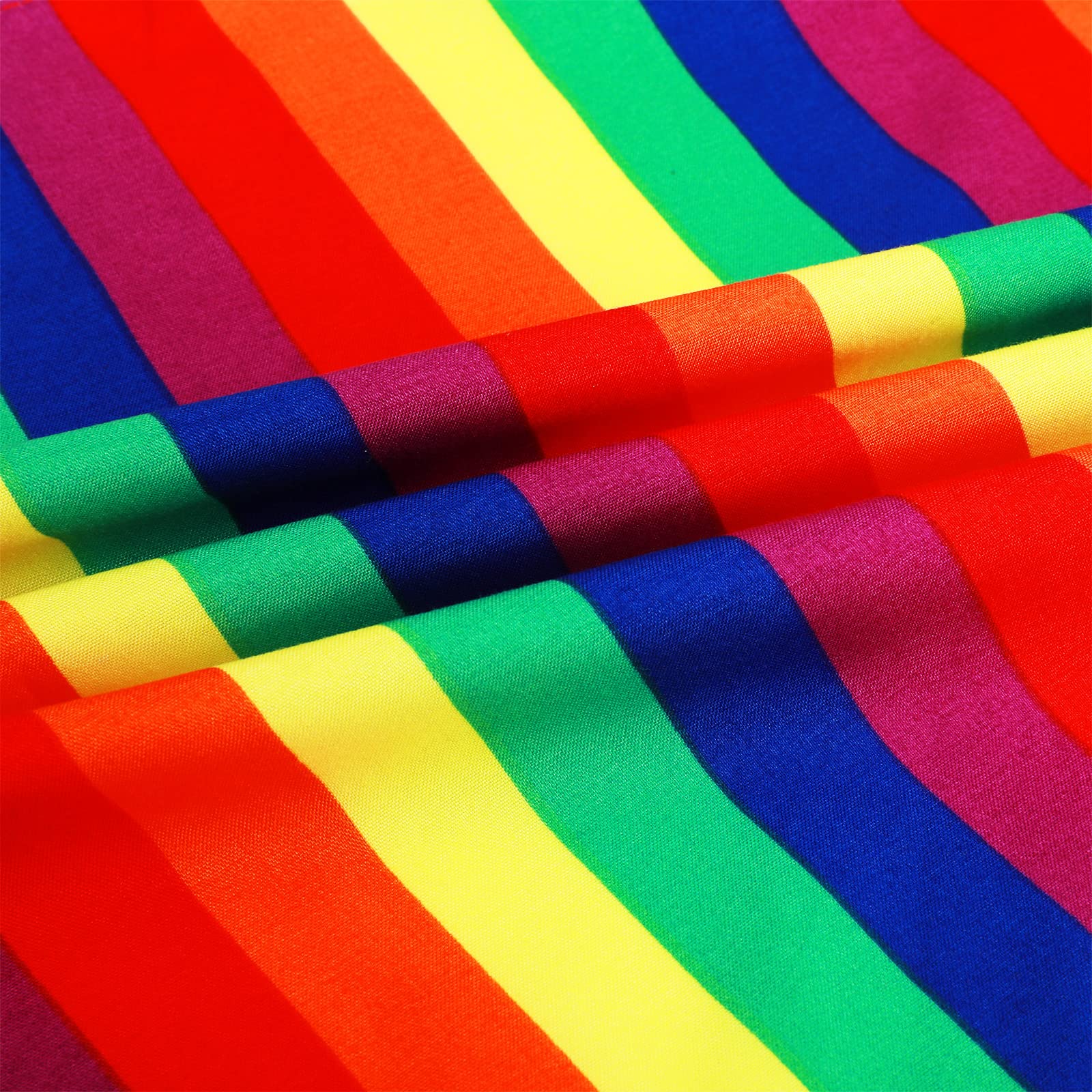 2 x tęczowe bandany, kolorowe paski, kwadratowe, LGBT, Pride, bandana, akcesoria dla mężczyzn i kobiet, na imprezę gejowską, imprezę, imprezę, imprezę, kostium, akcesoria