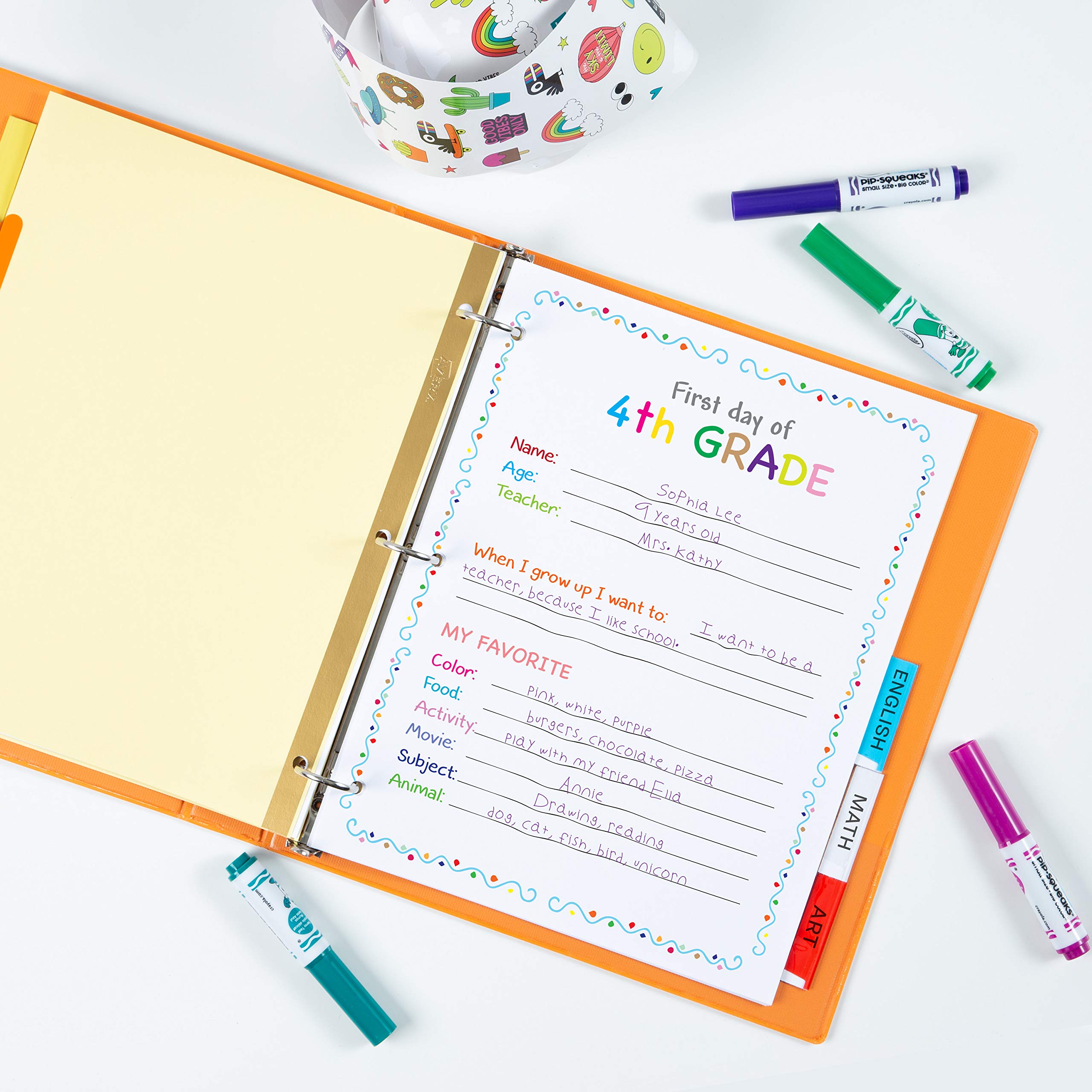 Avery Big Tab 11109 - Divisori inseribili in carta lucida, 5 linguette multicolori, confezione da 48 pezzi