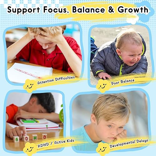 Miniatura 6 de Silla giratoria sensorial para niños con autismo de 3 años en adelante, silla giratoria para sentarse y girar para niños con TDAH, sillas