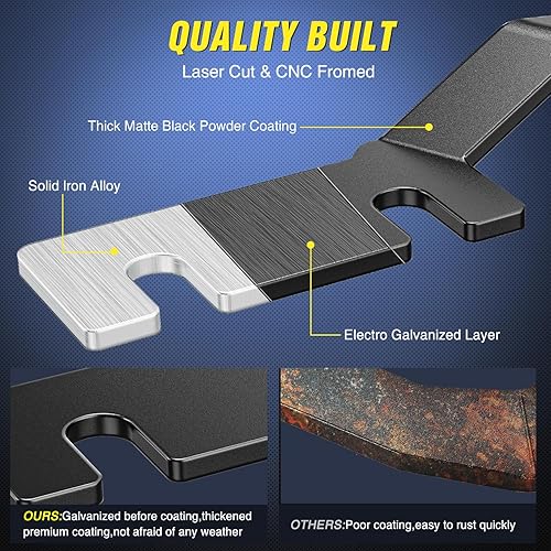 Vista 56 de Nilight Soporte de luz de zanja, bisagras de capó, kit de soporte de montaje para luz LED auxiliar todoterreno para luz de trabajo en Toyota 4Runner