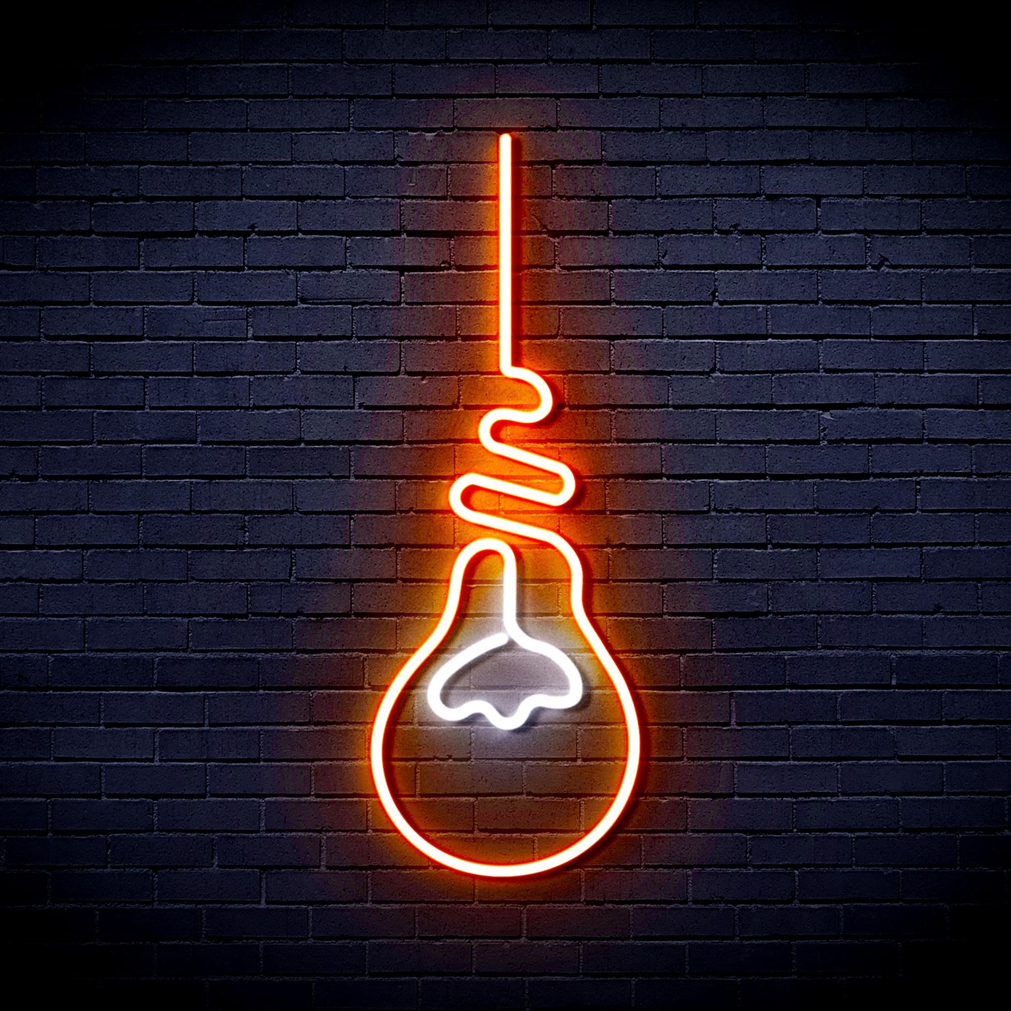 ADVPRO Light Bulb Flex Silicone LED Neon Sign - White & Orange - st16s53-fnu0064-wo โ image 1