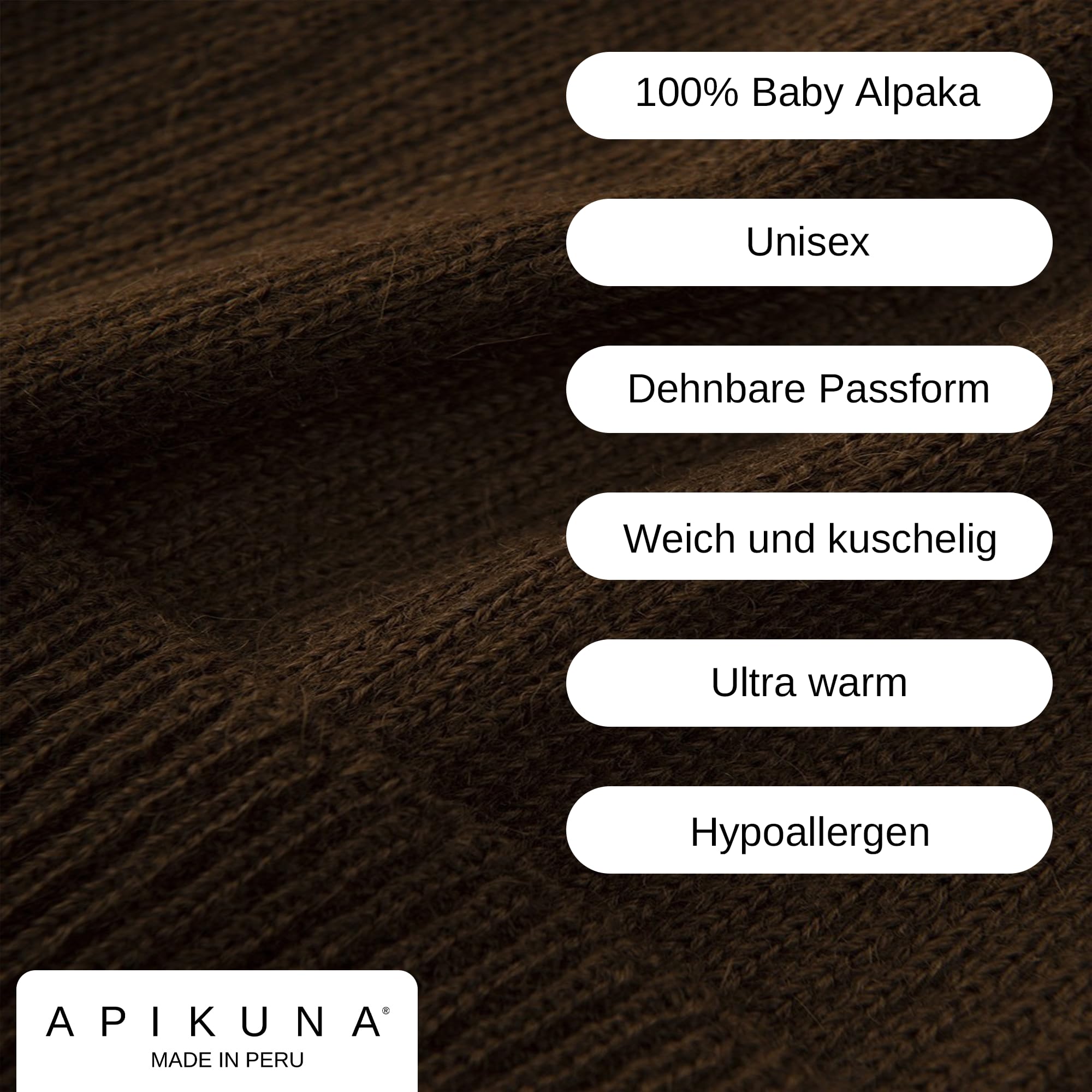 Alpaka Wollmütze aus 100% feinster Baby Alpaka Wolle – Gestrickte Mütze für Damen & Herren – Warm, weich und atmungsaktiv für Herbst & Winter