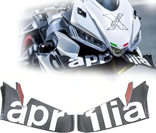 Für Aprilia RS660 Motorrad Winglet Aerodynamischer Spoiler 8 Farben, einstellbares und leichtes ABS-Material verbessert Stabilität und Leistung (Weiße Kohlefaser)