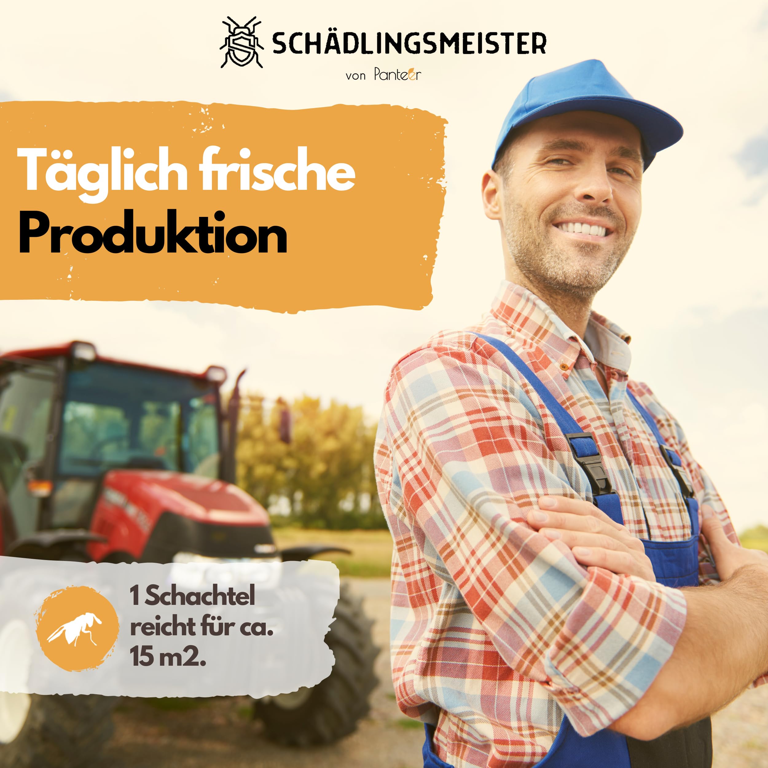 SCHÄDLINGSMEISTER Mehlmottenschlupfwespen gegen Mottenlarven - 30 Nützlinge - Motten bekämpfen - Schlupfwespen - Habrobracon hebetor - Made IN Germany (6 Einheiten)