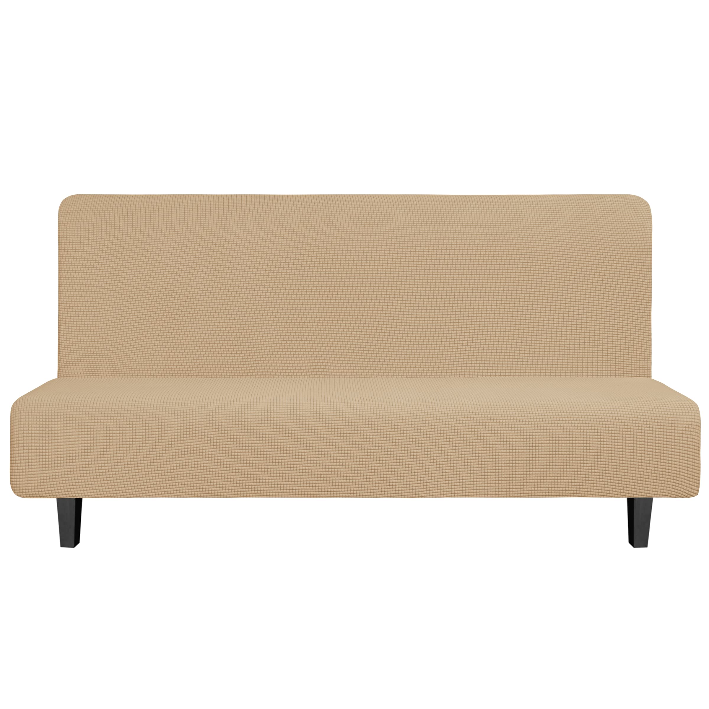 Easy-Going Stretch Large Futon Slipcover Armless Futon Cover Sand