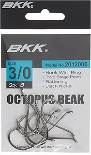 BKK Hooks A-BP-0118 Octopus Beak Size 3/0# 8 Pack