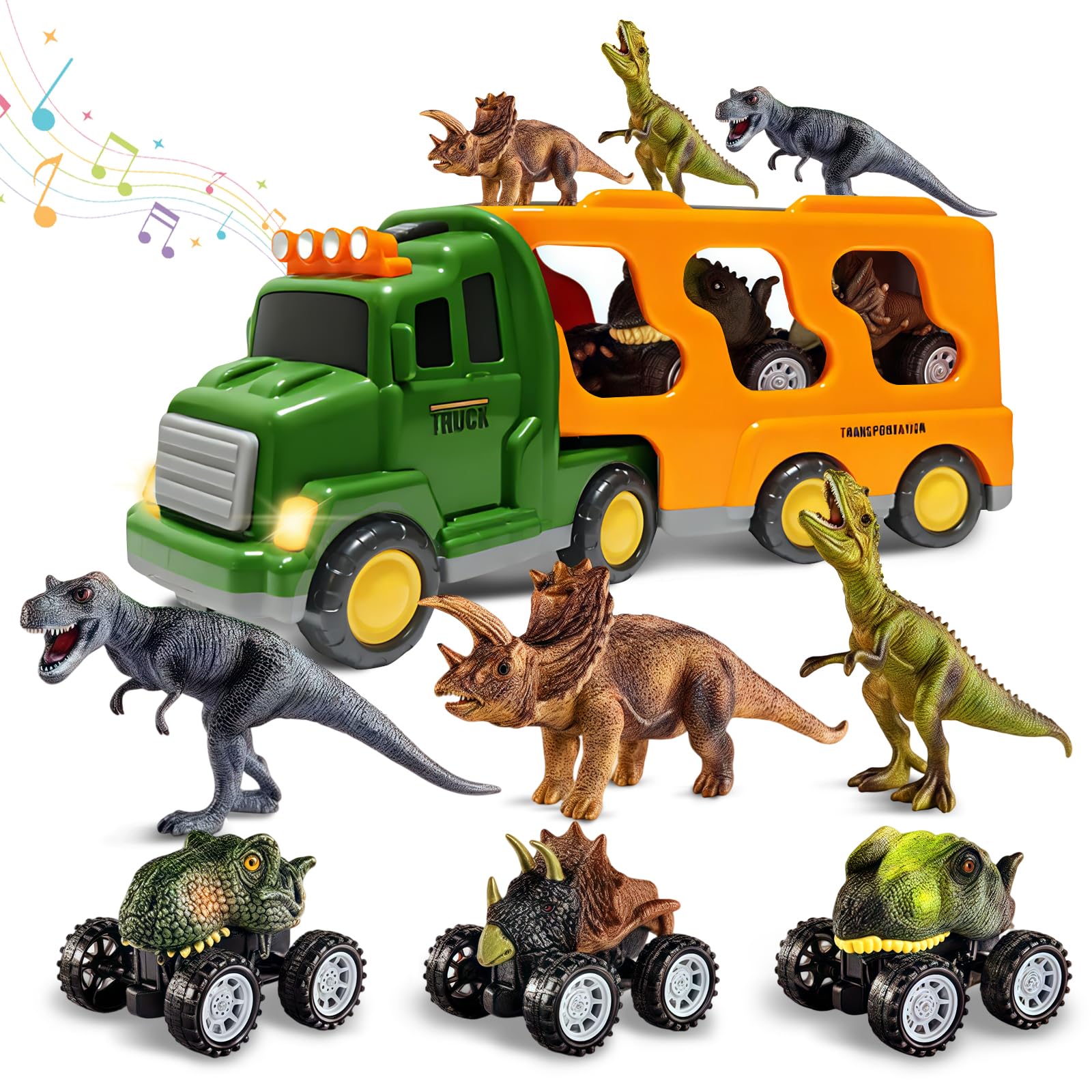 Dino Trucks & Figures - Dinosaur Toys for Kids -1