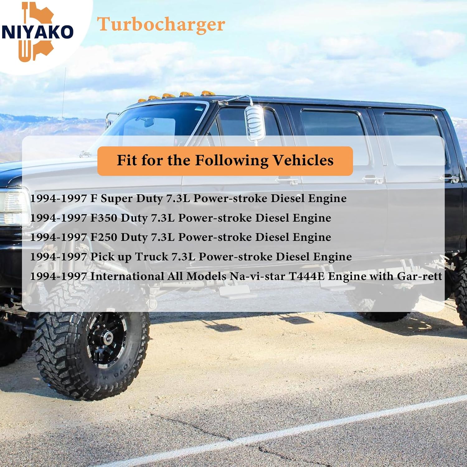 466057-5005 GTP38 Turbocharger Fit 1994-1997 F'-ord F250 F350 7.3L Powerstroke Diesel