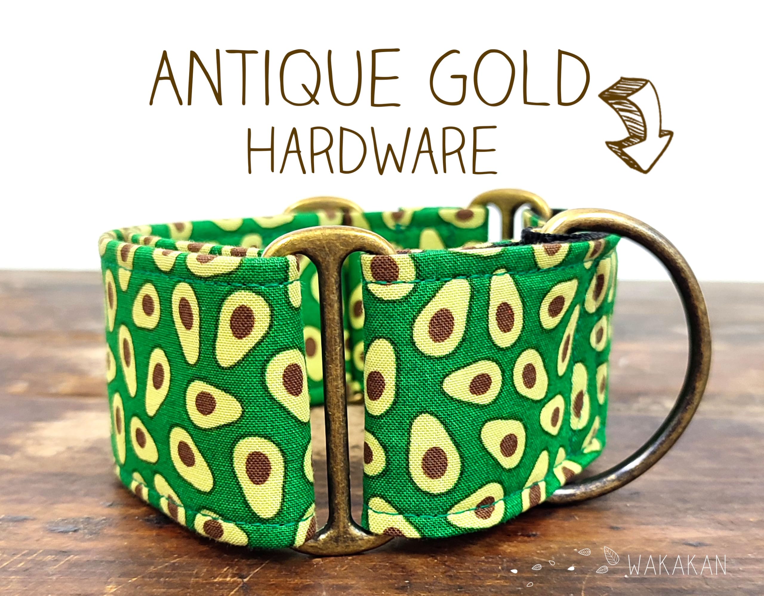 Collar Martingale Para Perro: Avocado, Hecho a Mano en España por Wakakán