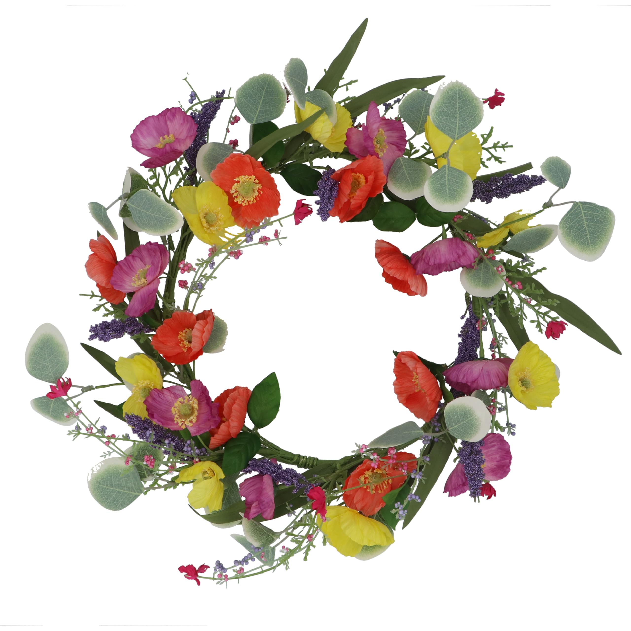 Gisela Graham Multicolor Artificial Mixed Variegated Leaf Decorative Wreath
