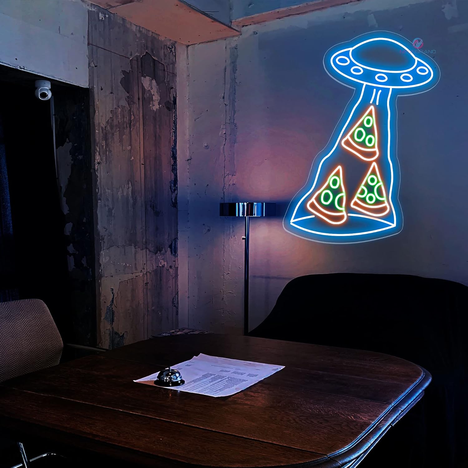 NEONGRAND Pizza Neon Sign, Pizza Slice Led Sign, Pizza Space Wall Decor, Custom Neon Sign, Neon Sign Custom, Food Neon Sign, Space Neon Sign (25x18'' - 3 Topping Pizza)