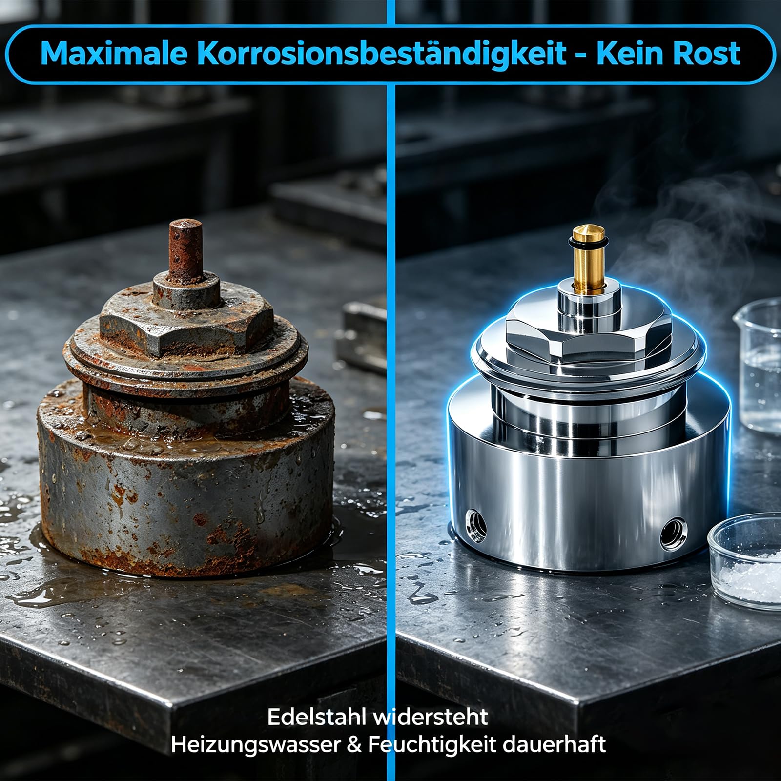 Heizkörperventiladapter 30,5mm Anschluss, Kompatibel mit Vaillant (Ersatz für 700097), Metall, Zubehör für Heizkörperthermostate (4 Stück)