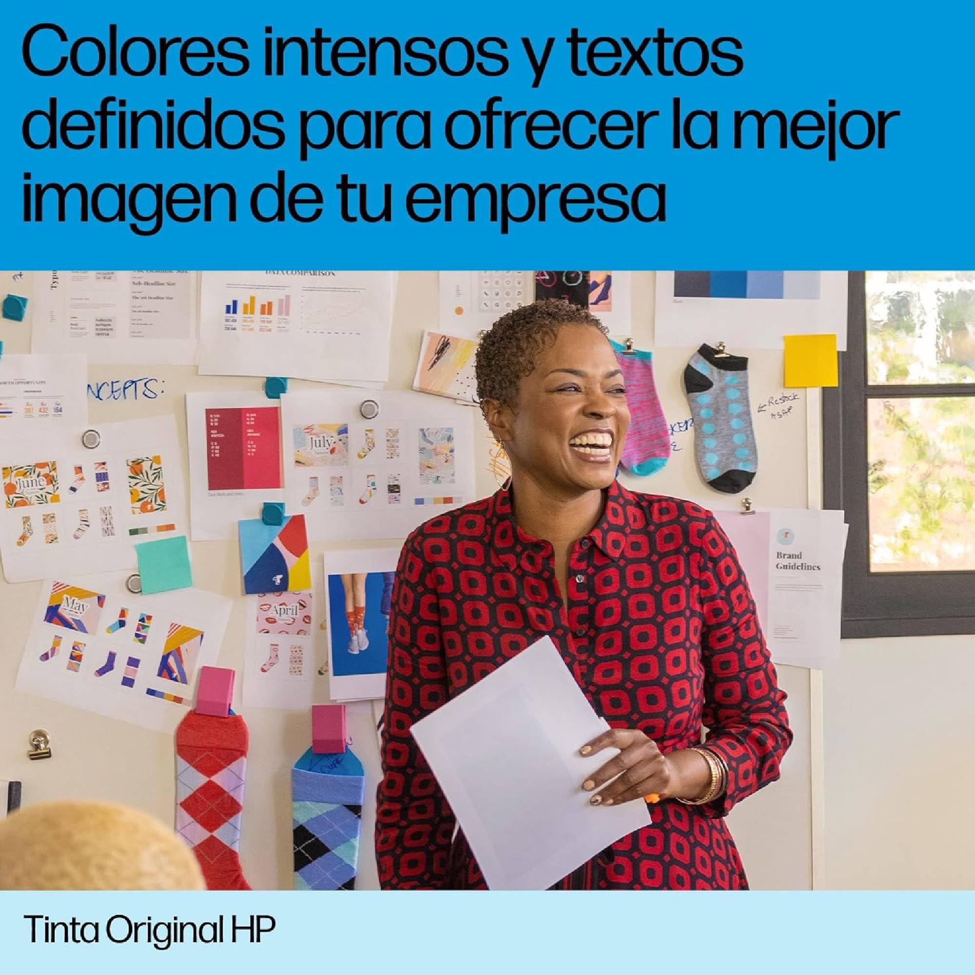 HP 934 Negro, Cian, Magenta, Amarillo, Pack de 4 Cartuchos Tinta Originales | Compatible con OfficeJet 6820, OfficeJet Pro 6230 y 6830, 400 páginas (6ZC72AE)