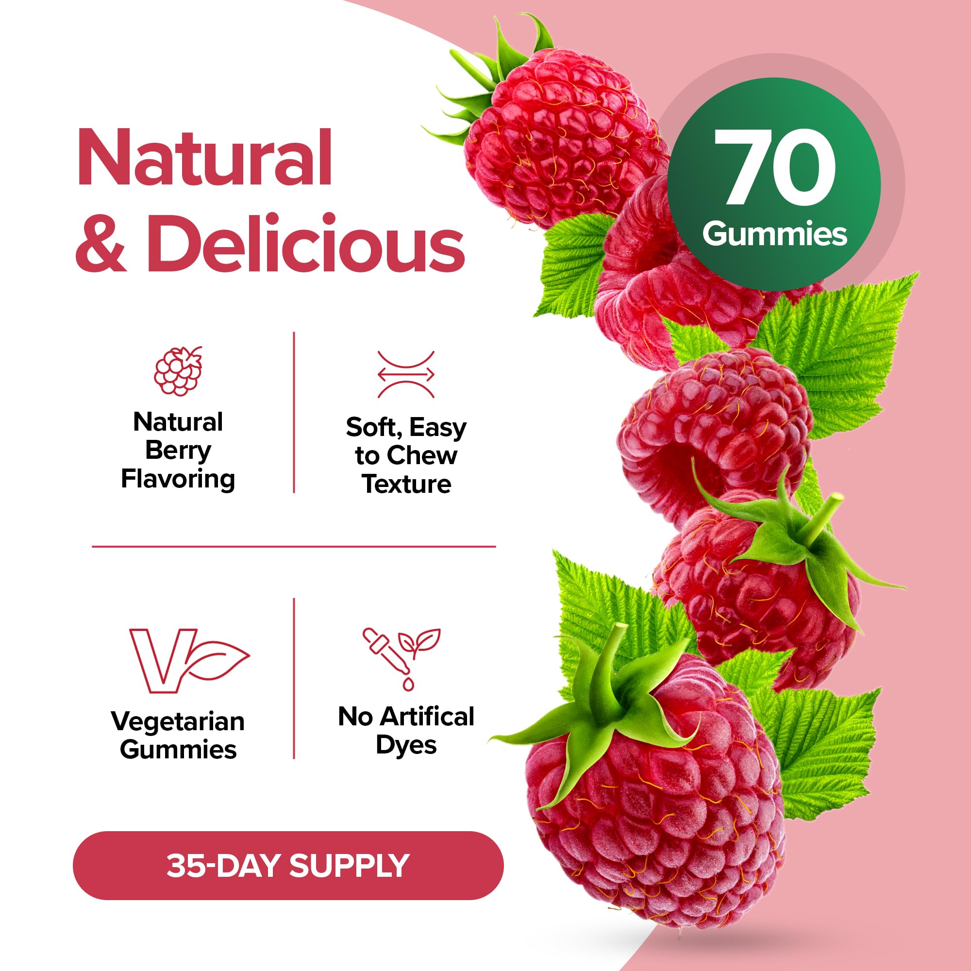 YUM-V'S Biotin Gummies 10,000 mcg per Serving (70 Count) — Amazon image 4