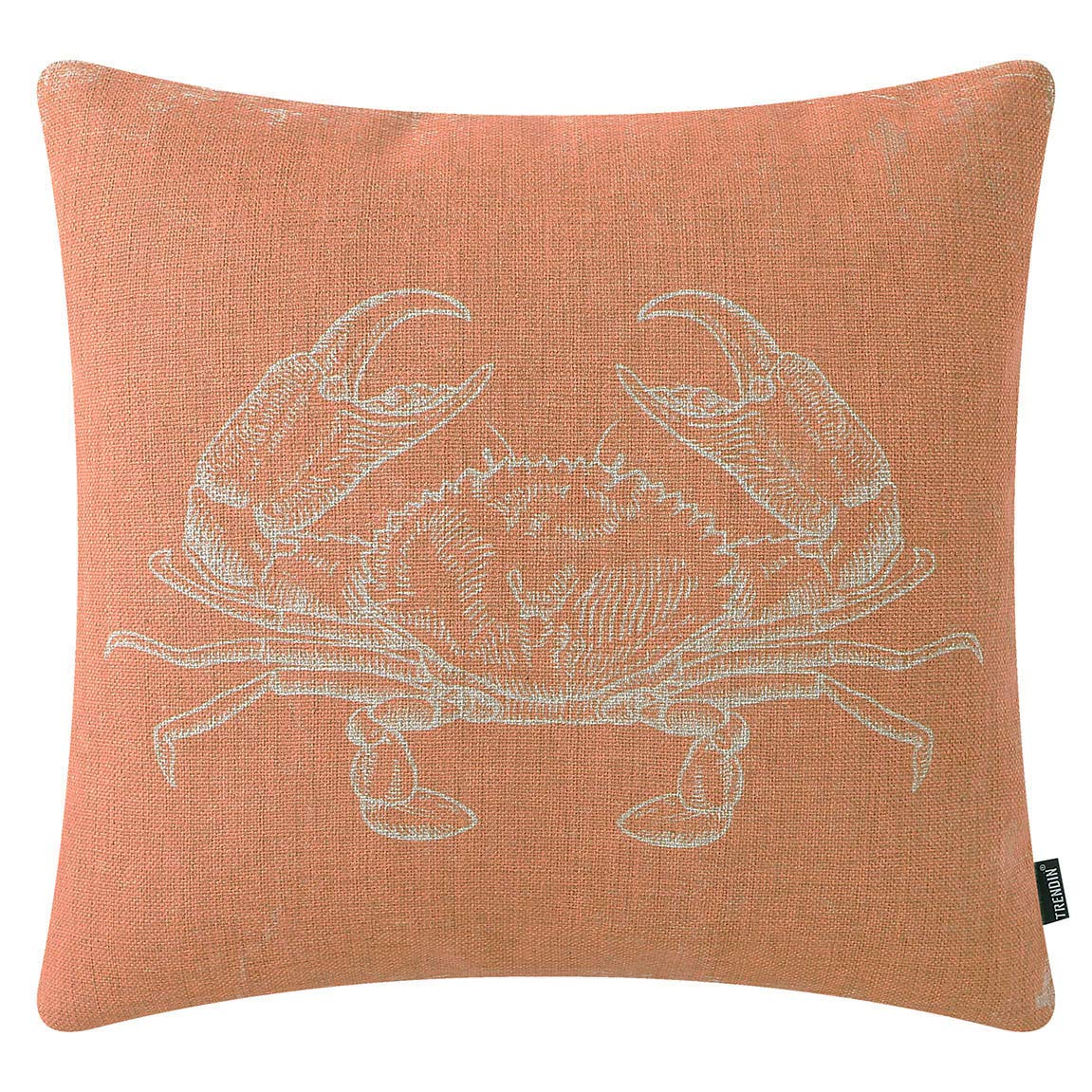 TRENDIN Beach Crab Throw Pillow Covers Decorative Sea Nautical Decor Cushion Case Square Pillowcase 18x18 inches Ocean Decorations for Patio Couch