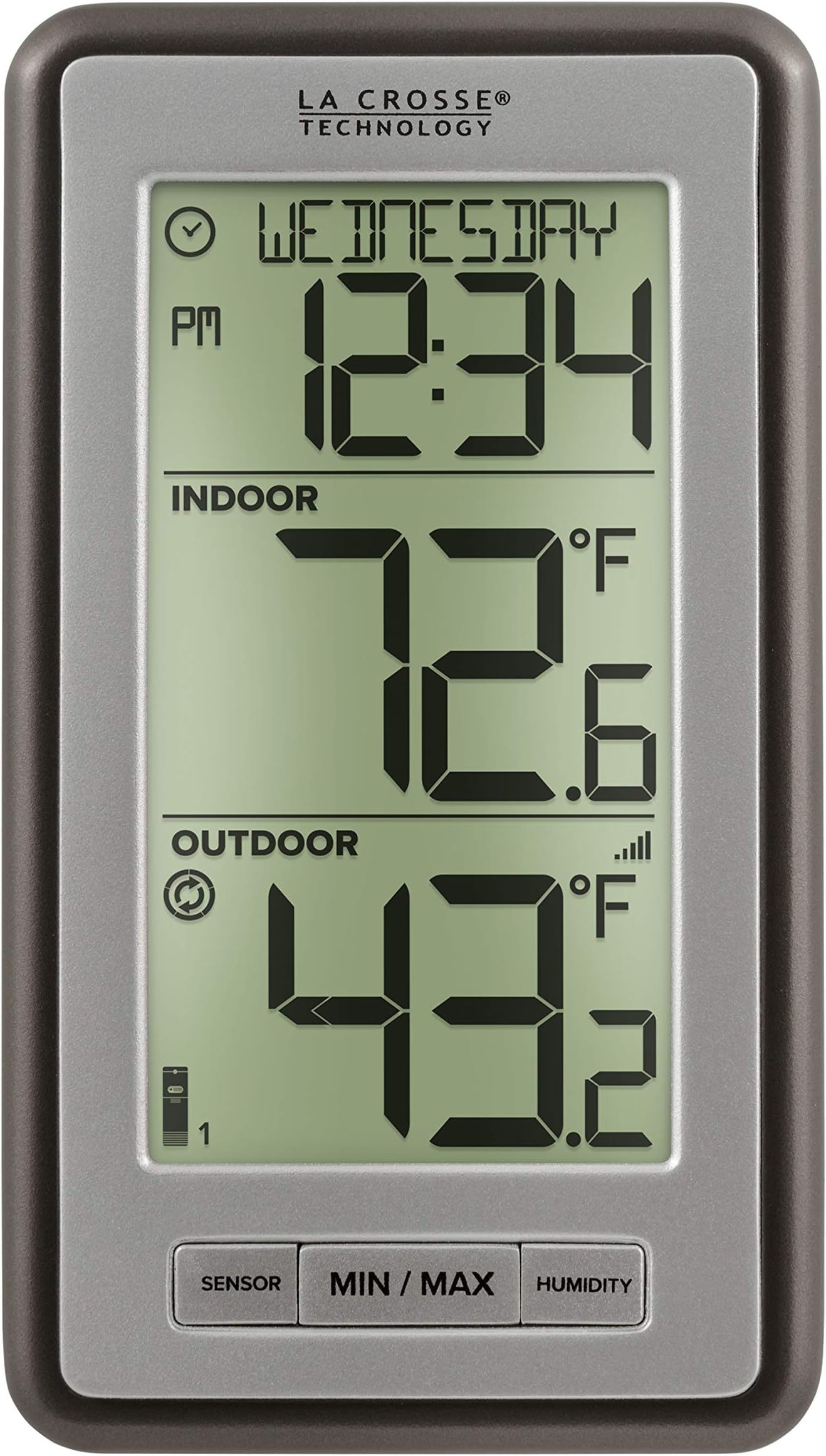 WS-9160UV3 Digital Indoor Outdoor Thermometer Wireless - Multi-Format Remote Temperature Sensor, Temperature Humidity Monitor with Manual Settings and 24-hr Display
