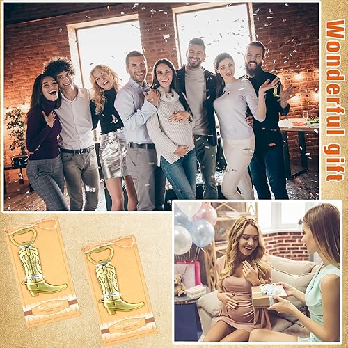 Miniatura 3 de 12 abrebotellas de metal para botas vaqueras abridores de botellas de acero inoxidable para bodas cumpleaños aniversario bronce