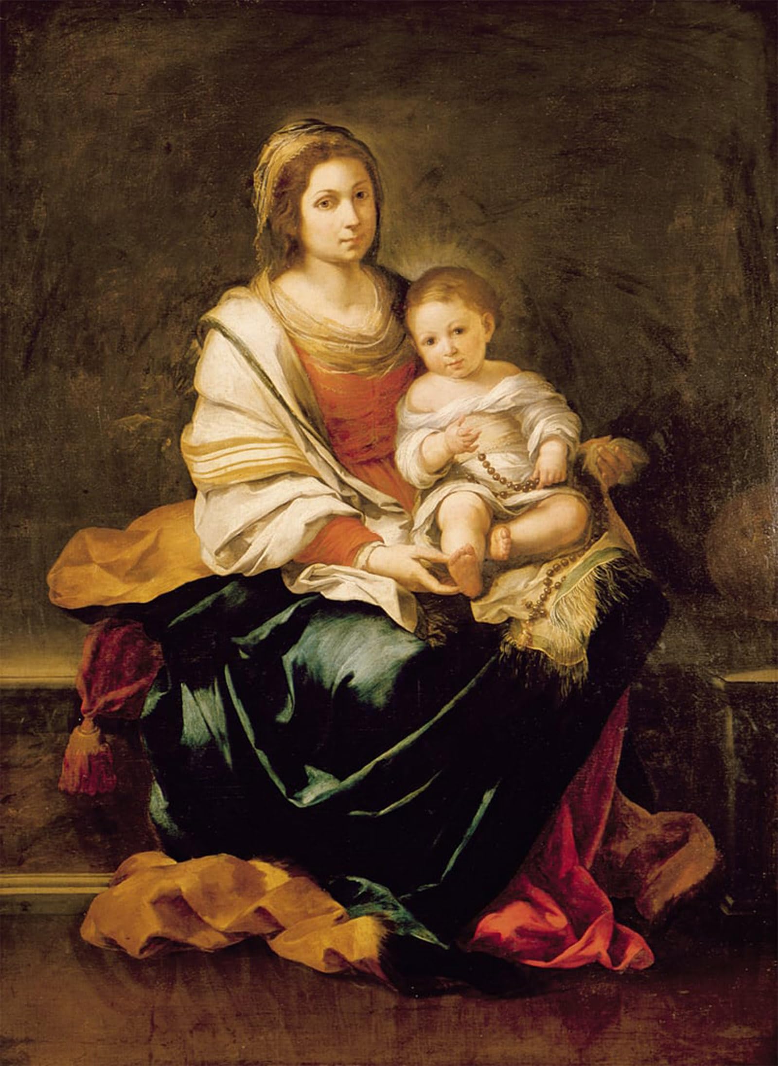 ARTXLXXBN Famous Art Print Poster Vintage Wall Art the Virgin of the Rosary by Bartolomé Esteban Murillo Canvas Art Poster for Home Decor 60x90cm