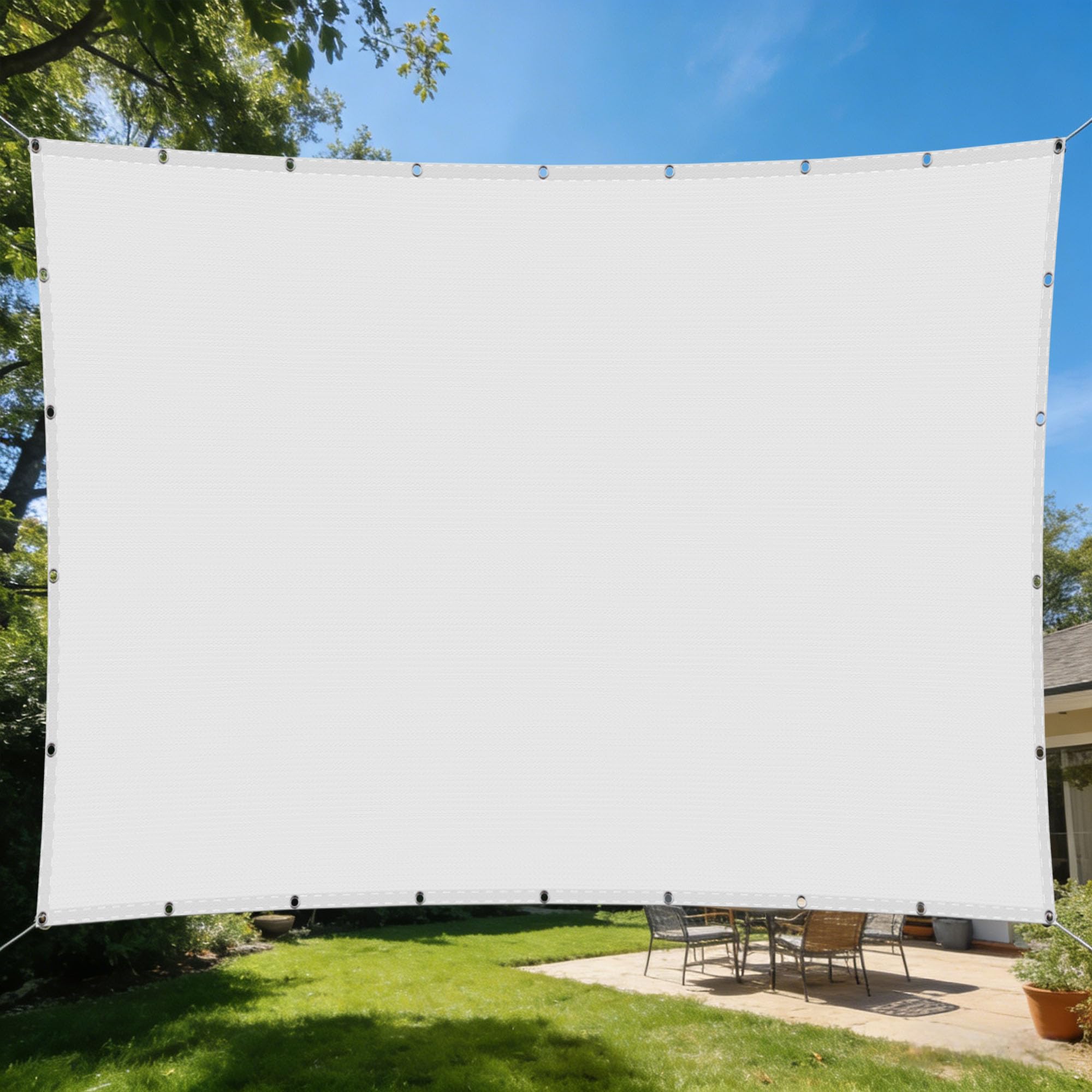 Toile ombrage exterieur 4x6.5 m imperméable et anti-UV pour terrasse