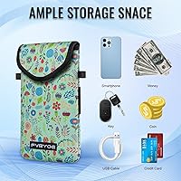 Vista 4 de Neoprene Phone Sleeve Pouch Case Bag for Men Women w/Crossbody Strap/Neck Lanyard for iPhone 16/15 Plus, 16e