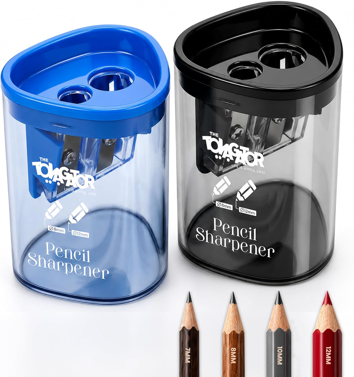 Manual Pencil Sharpener Dual Hole 2-Pack – Handheld