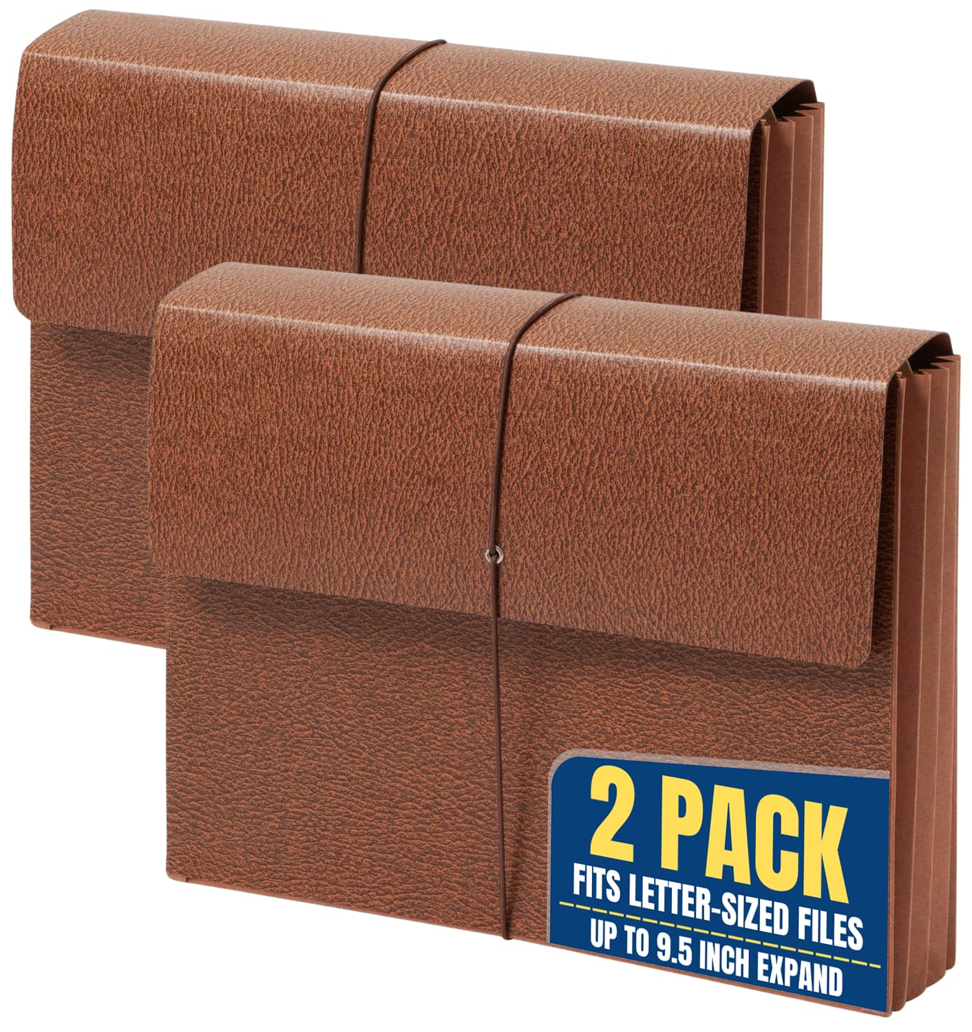 Photo 1 of 1InTheOffice Accordion File Wallet with Flap and Cord Closure, 9.5" Expansion 3.5", Letter Size