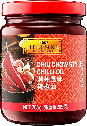 Lee Kum Kee Aceite de chile Chiu Chow, frascos de 7.2 onzas (paquete de 4)