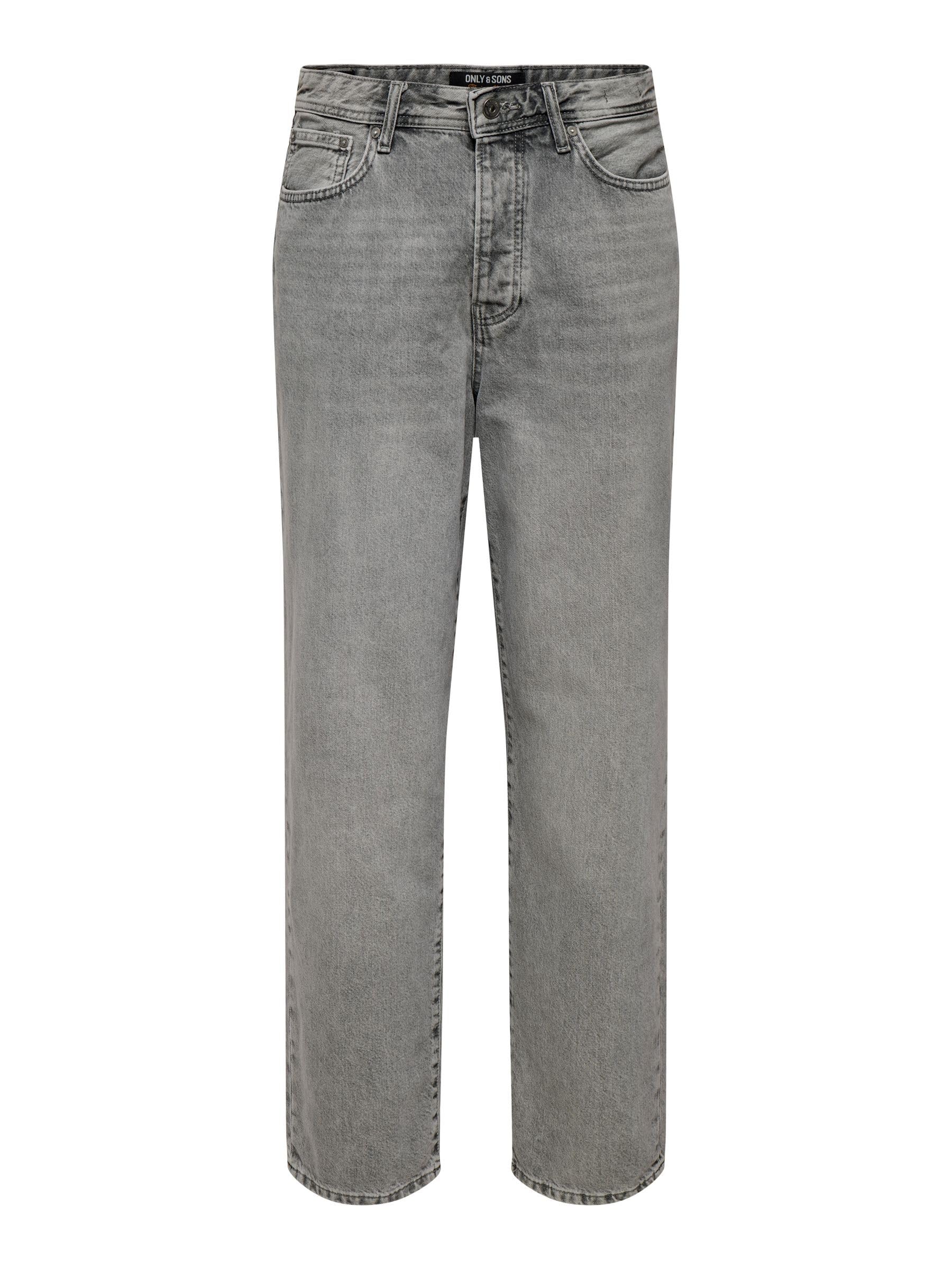Only & Sons Male Locker geschnitten ONSFADE Mid Rise Locker geschnitten Jeans
