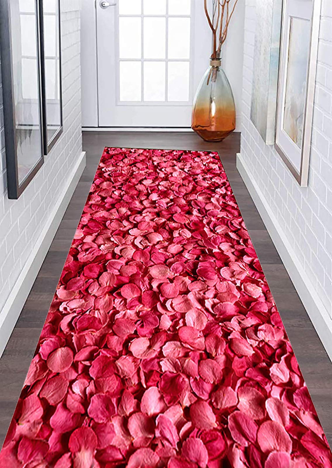 Tapis de bain antidérapant long en caoutchouc pour éviter les glissades sur carrelage