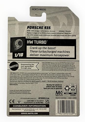 Miniatura 2 de Hot Wheels 2022 - Porsche 935 - Negro - HW Turbo 1/10