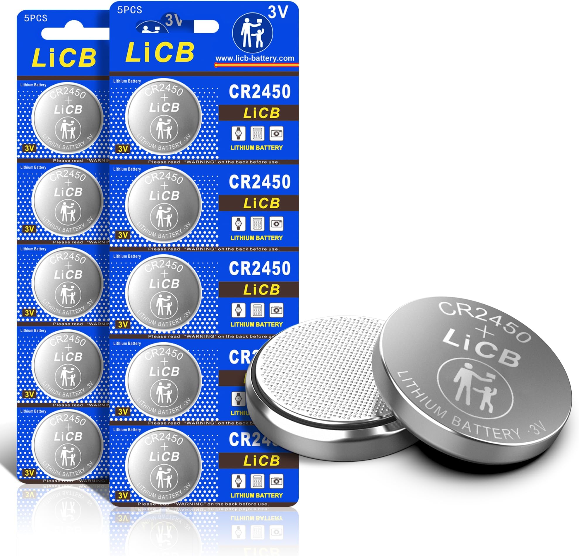 10 Pack CR2450 Battery 3V Lithium CR 2450